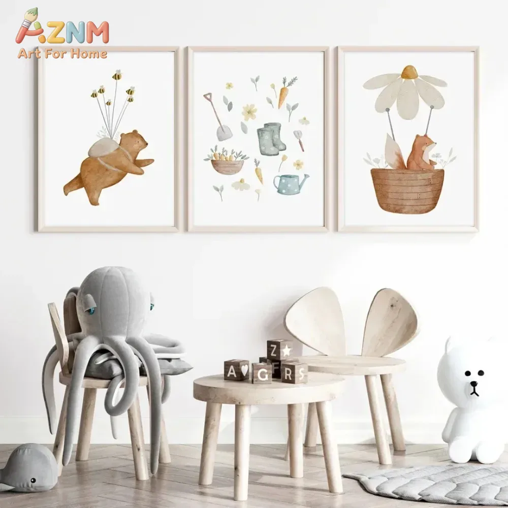 Baby Nursery Frames - لوحة فنية جدارية من القماش بتصميم