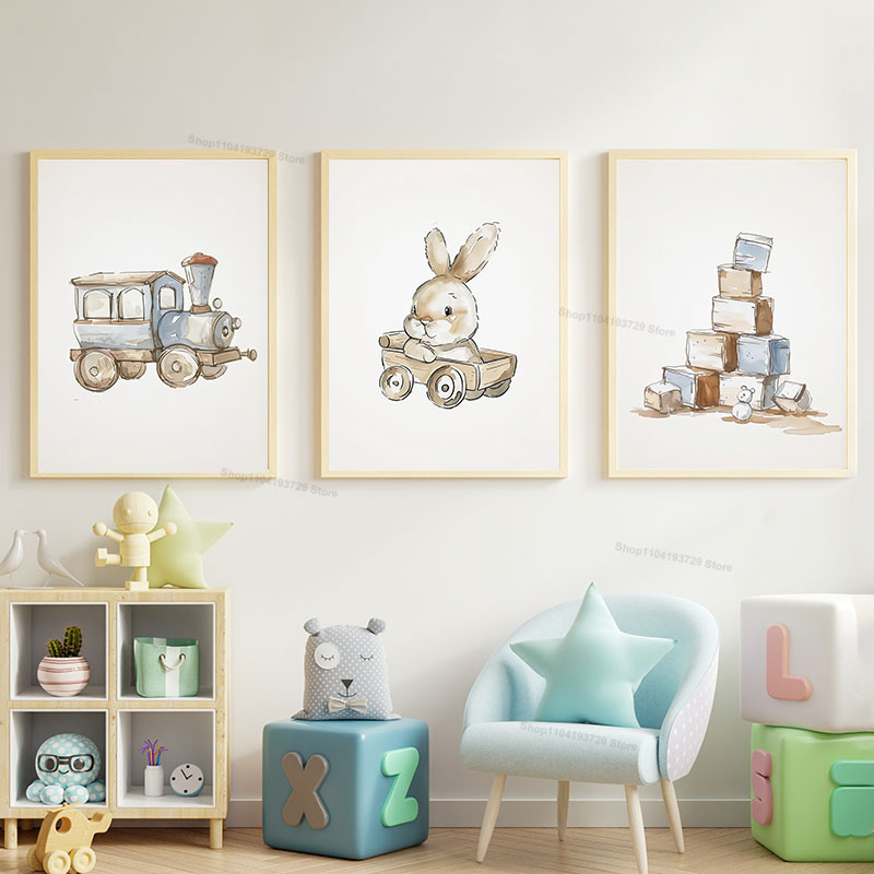 Baby Nursery Themes - لوحة فنية جدارية على القماش بتصميم