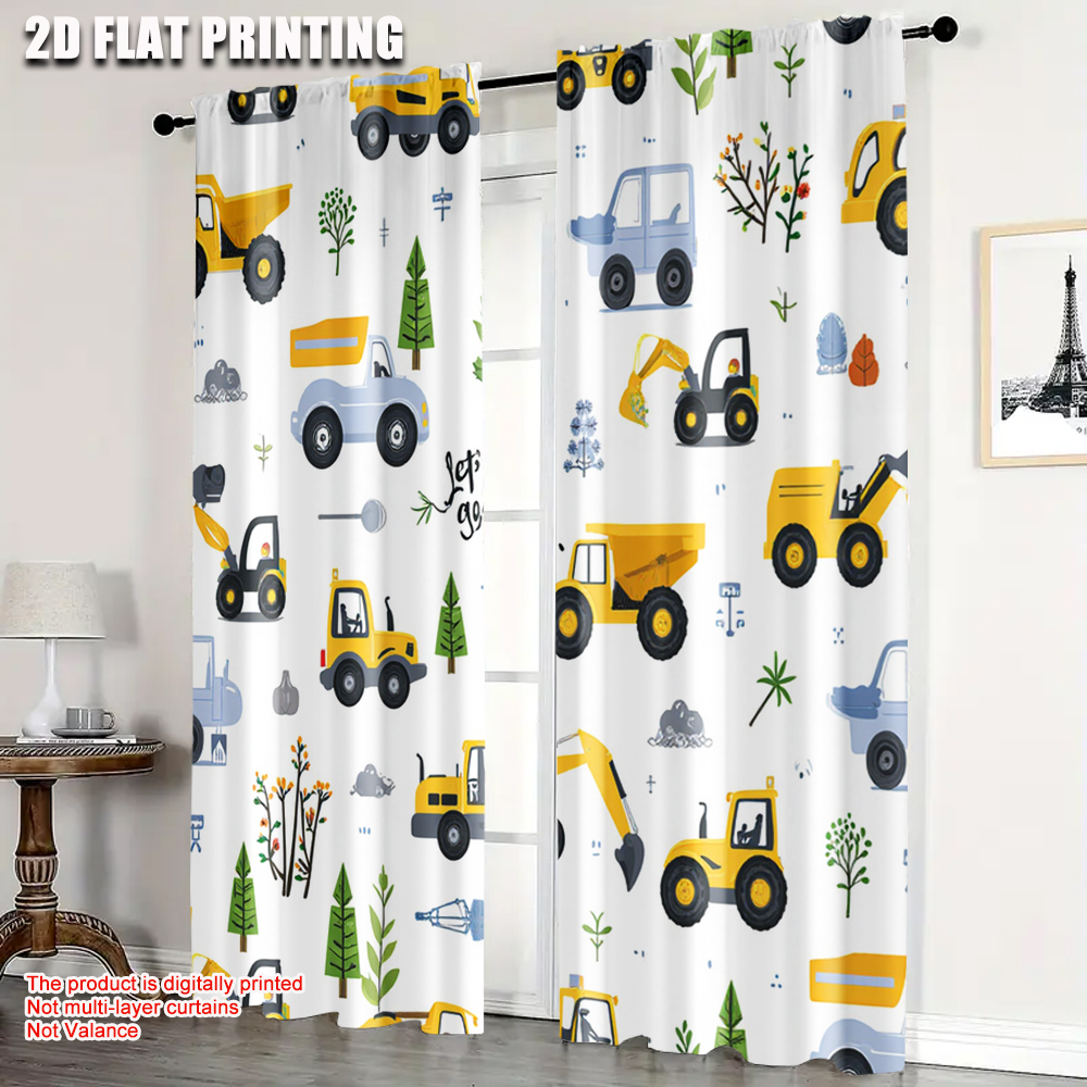 Blackout Curtain Nursery - 2 قطعة، ستائر معاصرة بطباعة طائرة