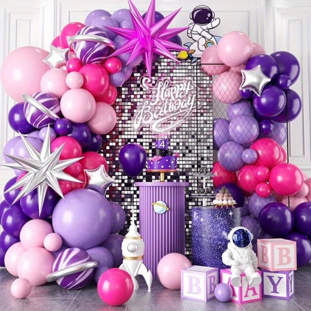Baby Nursery Hot Air Balloon - مجموعة قوس البالونات 113 قطعة لتزيين