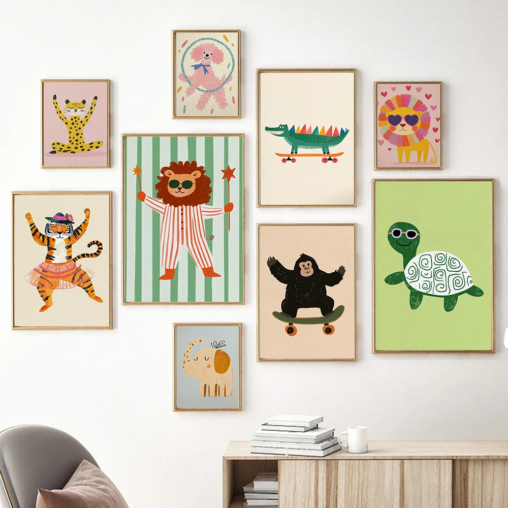 Baby Nursery Frames - (بدون إطار) ملصقات قماشية بسيطة بتصميمات