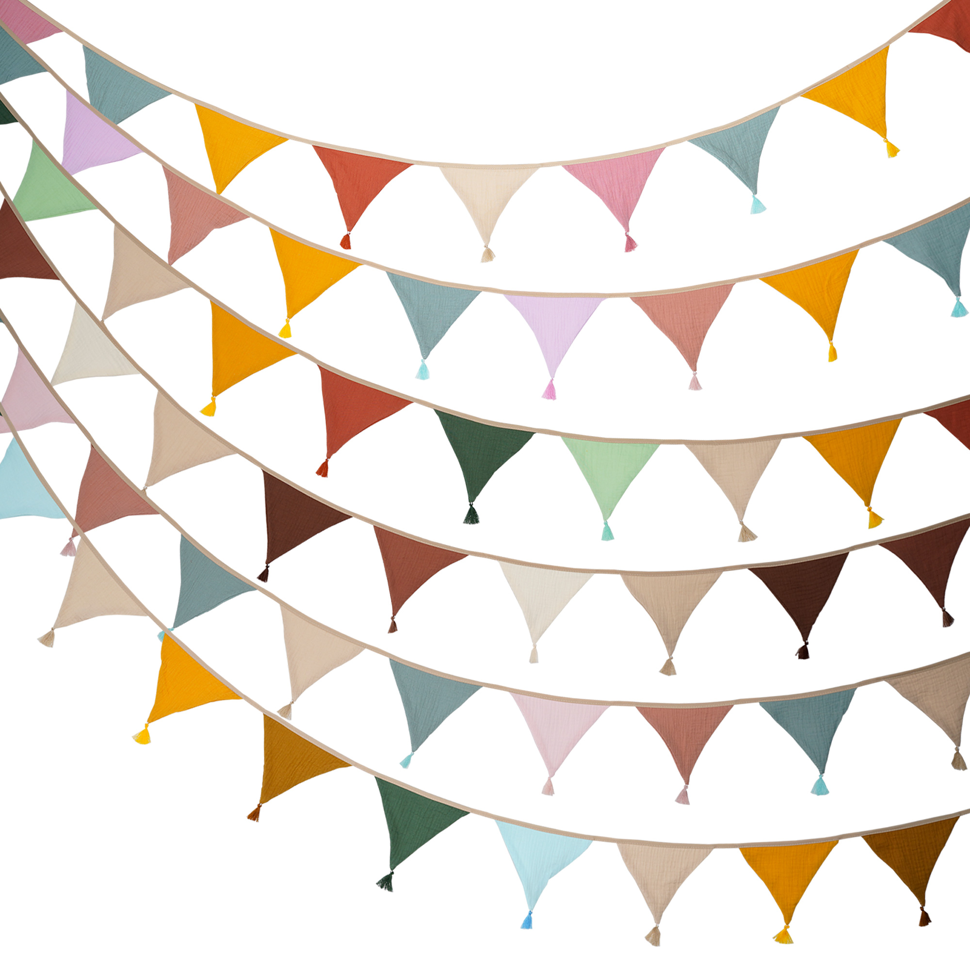 Baby Nursery Artwork - 2.6 متر/8.5FT الحضانة النسيج الرايات 10