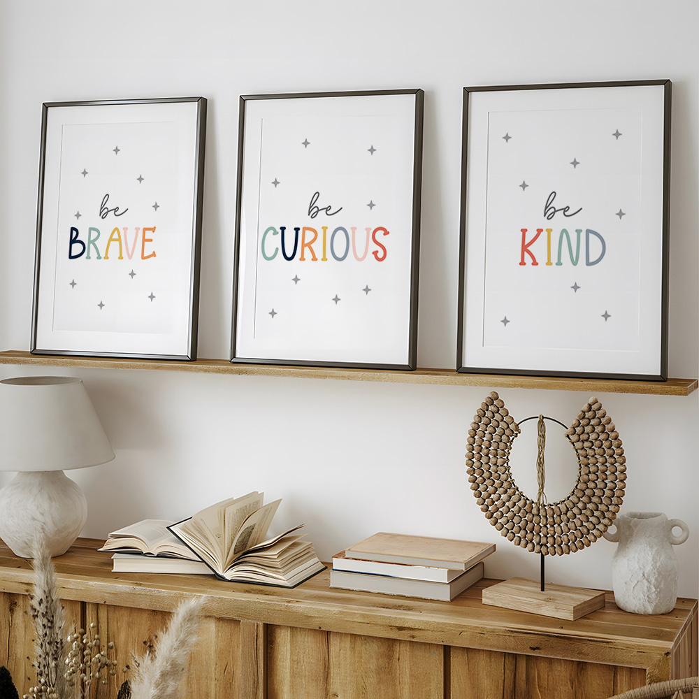 Baby Nursery Quotes Wall Art - 3 قطع من ملصقات 