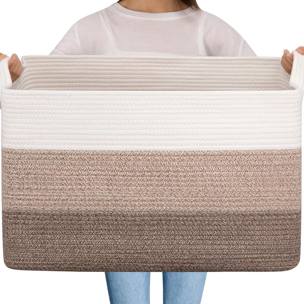 Baby Nursery Laundry Basket - سلة تخزين منسوجة كبيرة جدًا سعة