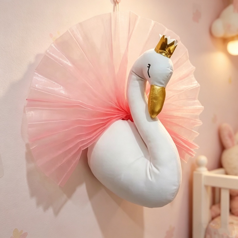 Baby Unicorn Nursery - ديكور حائط من الحيوانات المحشوة الناعمة:
