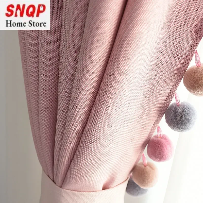 Blackout Curtain Nursery - الوردي ستائر التعتيم لغرفة المعيشة القطن
