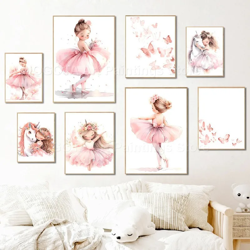 Baby Unicorn Nursery - قطعة واحدة - لوحة فنية على