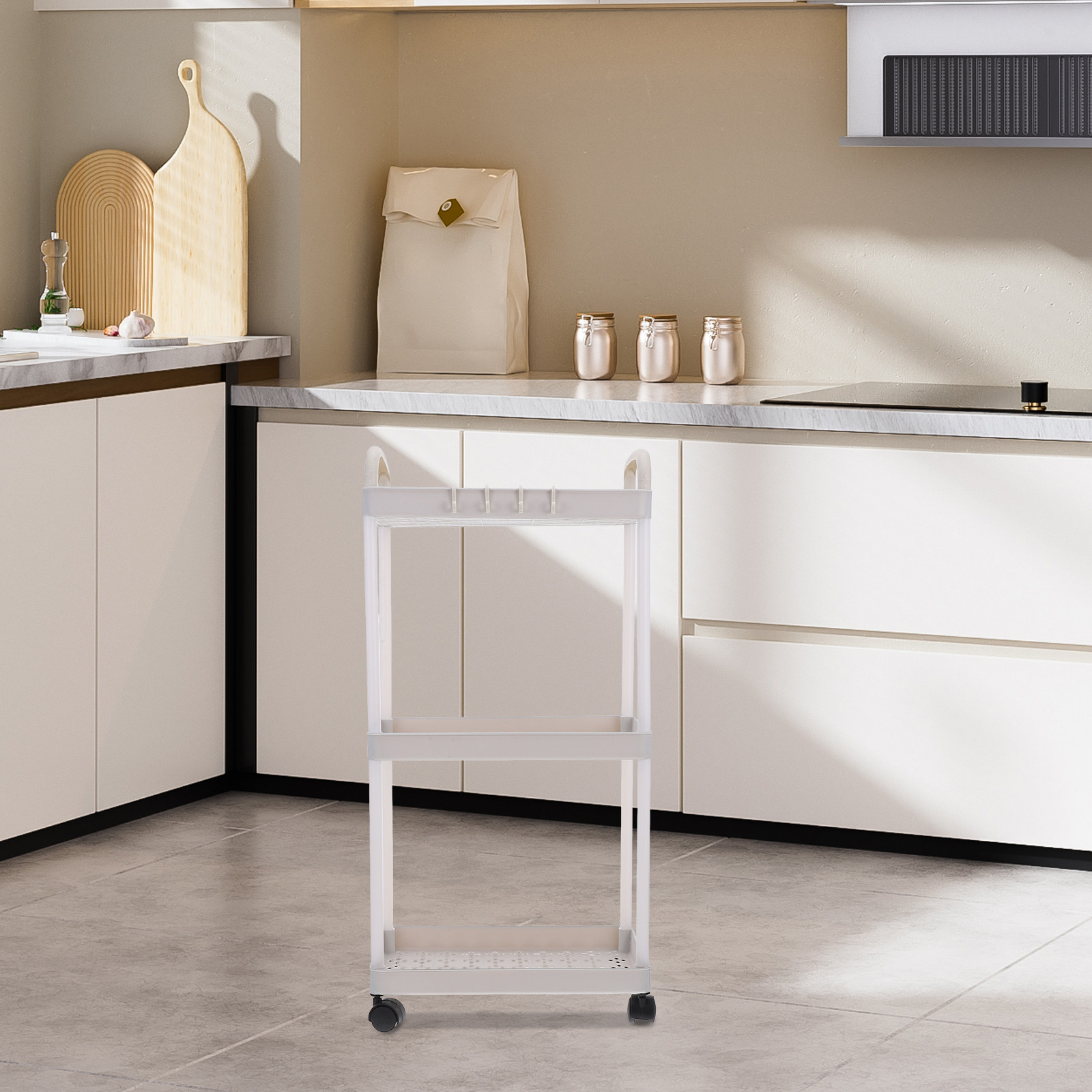 عربة مطبخ متحركة بثلاث طبقات ب - مراجعة Baby Nursery Cart وسعره