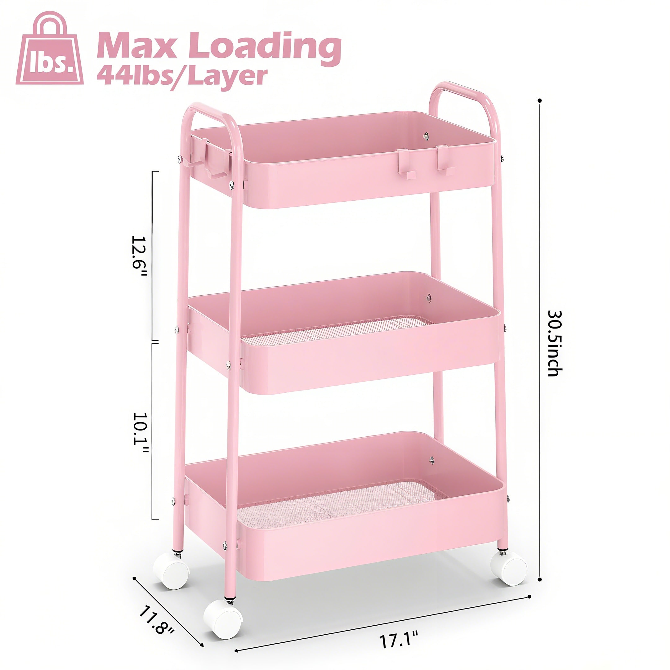 عربة تخزين معدنية بثلاث طبقات  - مراجعة Baby Nursery Cart وسعره
