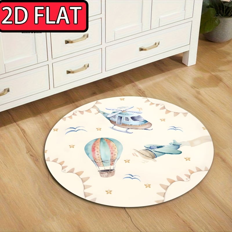 سجادة لعب دائرية بتصميم منطاد  - مراجعة Baby Nursery Hot Air Balloon وسعره
