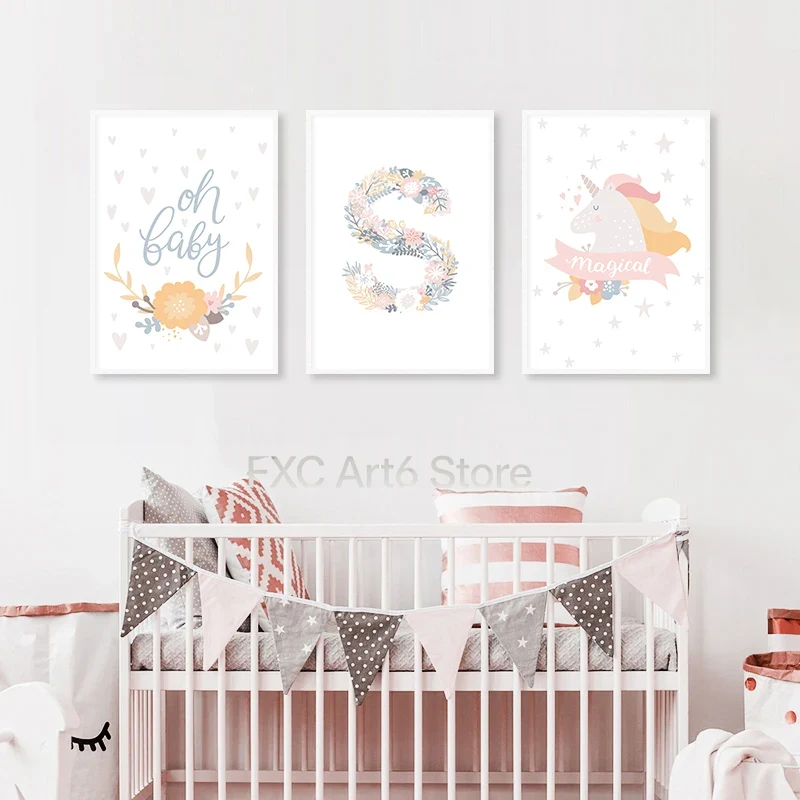 لوحة فنية جدارية بدون إطار بتص - مراجعة Baby Unicorn Nursery وسعره