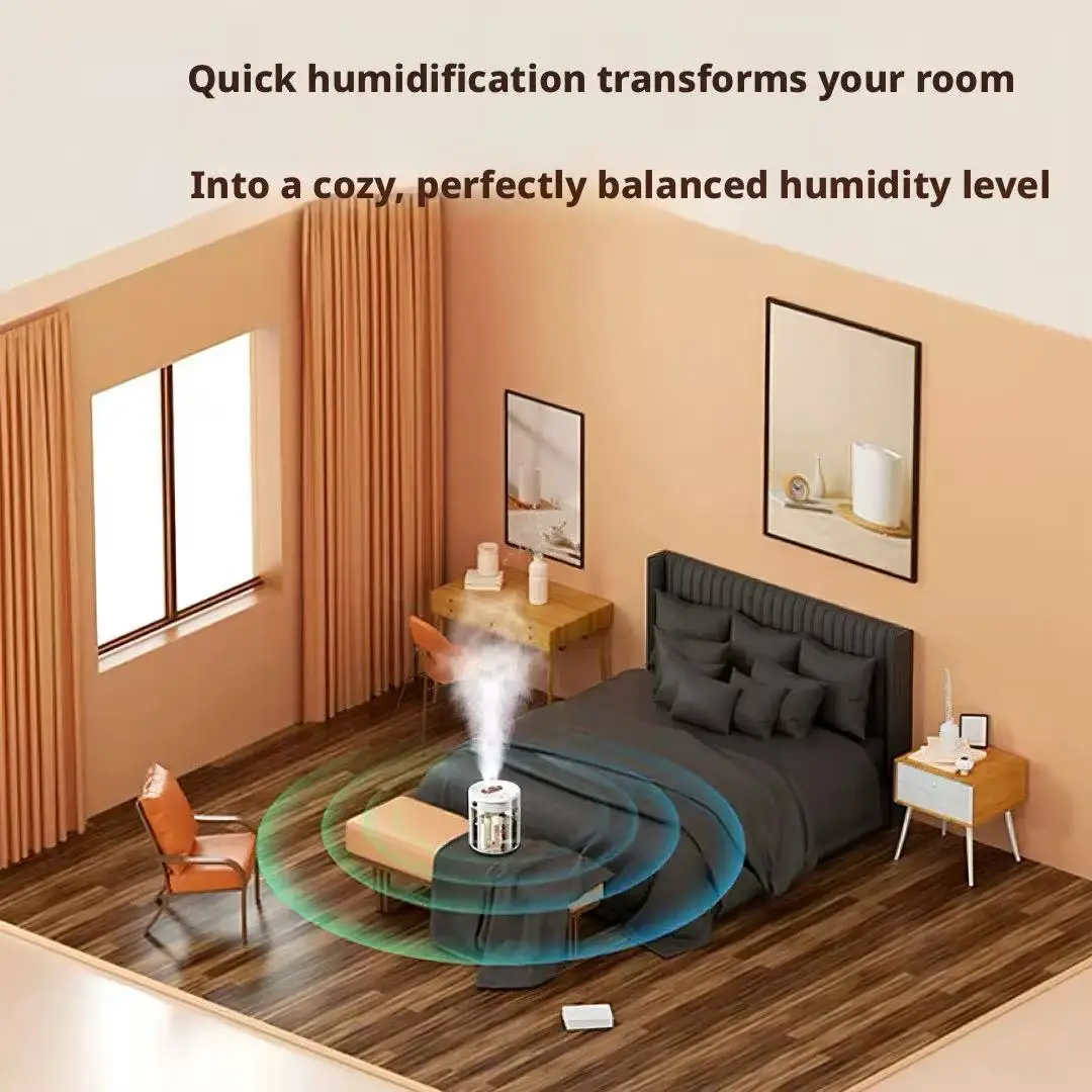 مرطب ثلاثي الرذاذ هادئ بحجم رذ - مراجعة Baby Nursery Humidifier وسعره
