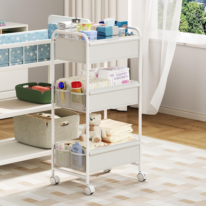 عربة حفاضات متحركة بثلاثة مستو - مراجعة Baby Nursery Cart وسعره