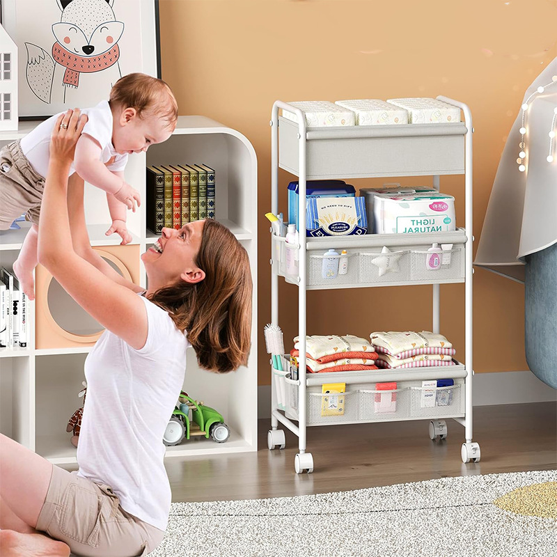 عربة حفاضات متحركة بثلاثة مستو - مراجعة Baby Nursery Cart وسعره
