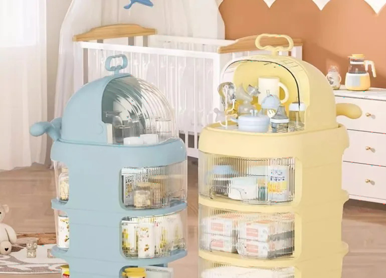 عربة تنظيم للأطفال بثلاث طبقات - مراجعة Baby Nursery Cart وسعره