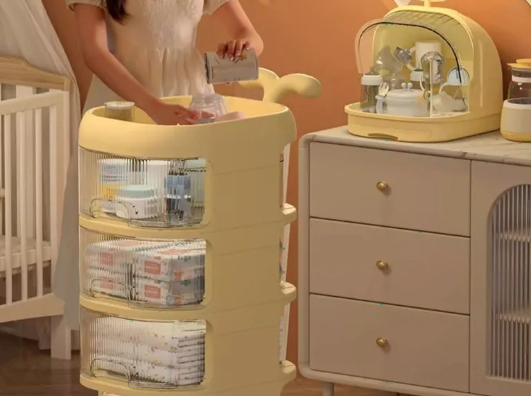 عربة تنظيم للأطفال بثلاث طبقات - مراجعة Baby Nursery Cart وسعره