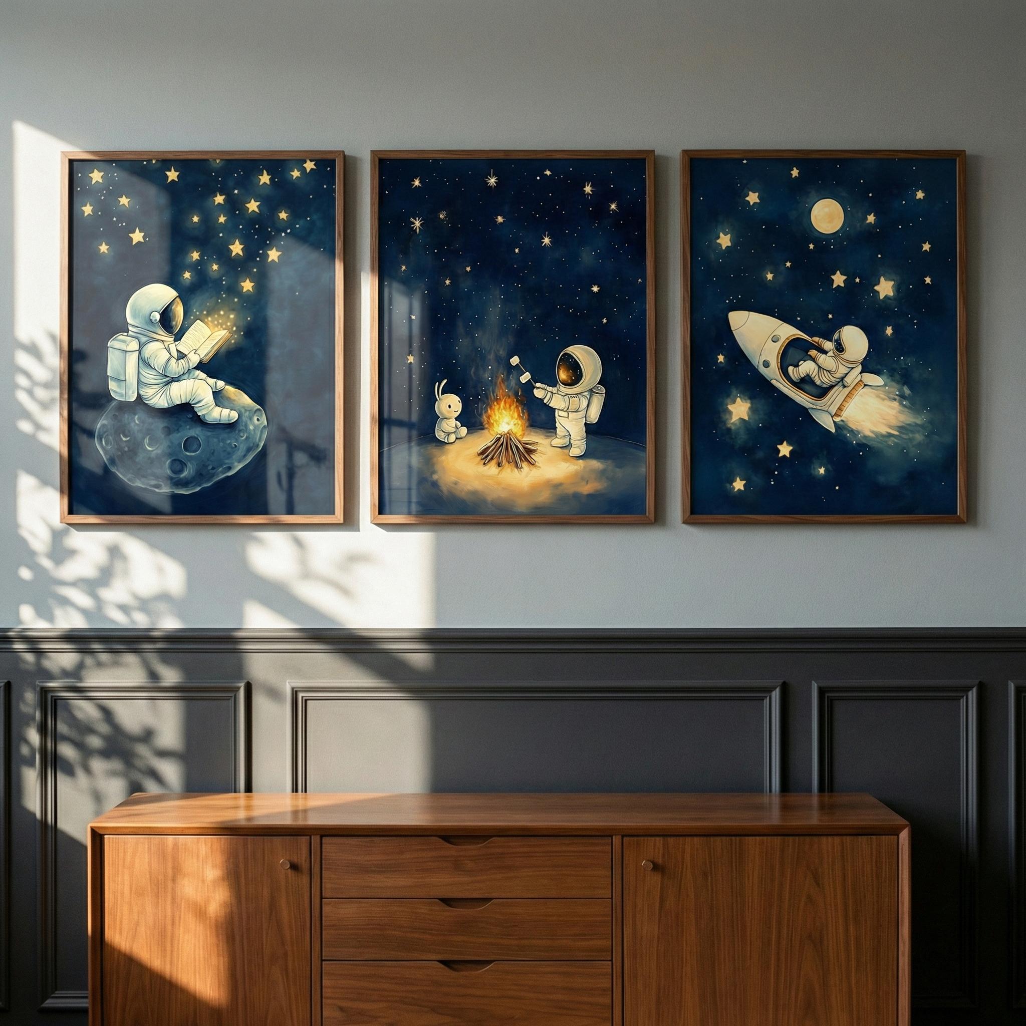 مجموعة لوحات فنية جدارية لرواد - مراجعة Baby Nursery Frames وسعره