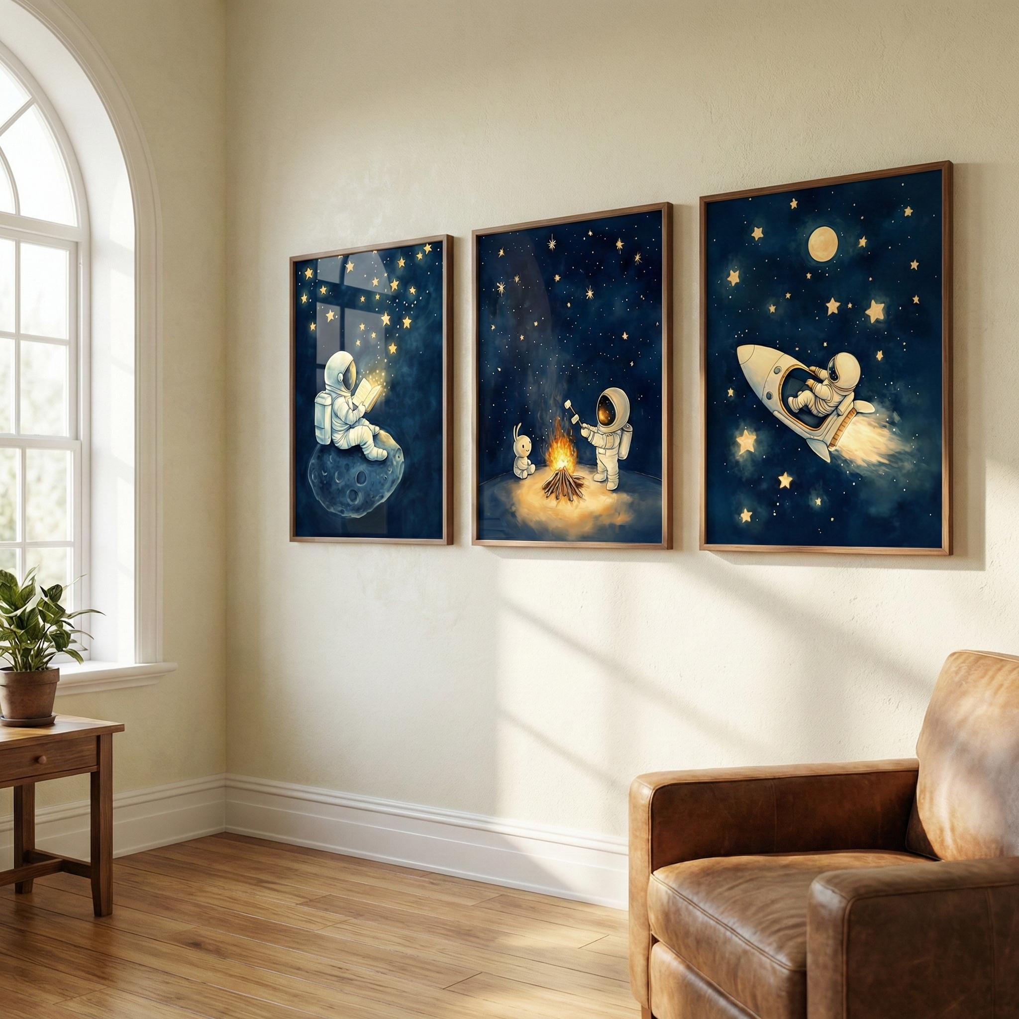 مجموعة لوحات فنية جدارية لرواد - مراجعة Baby Nursery Frames وسعره