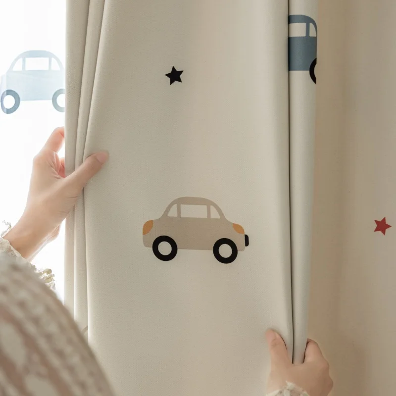 كارتون لطيف طباعة نمط السيارة  - مراجعة Blackout Curtain Nursery وسعره