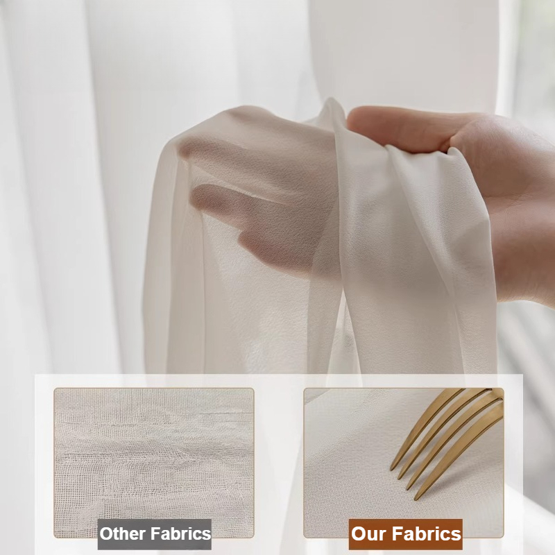 ستائر شيفون فاخرة بيضاء صلبة ع - مراجعة Blackout Curtain Nursery وسعره
