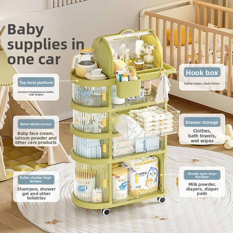 عربة تخزين أرضية معلقة للأطفال - مراجعة Baby Nursery Cart وسعره