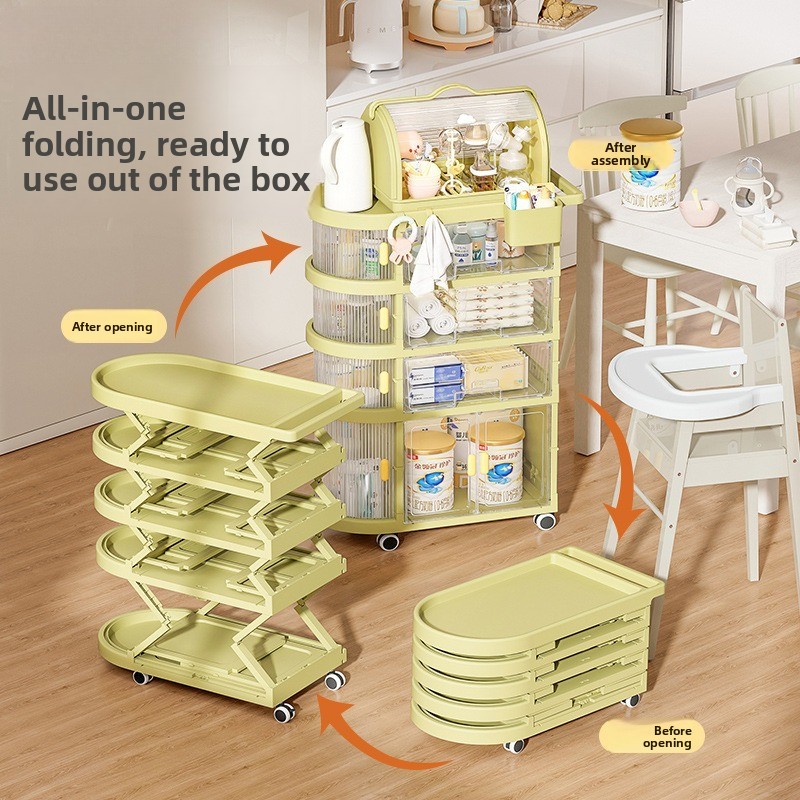 عربة تخزين أرضية معلقة للأطفال - مراجعة Baby Nursery Cart وسعره