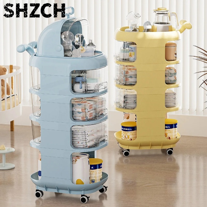 عربة تنظيم للأطفال بثلاثة طبقا - مراجعة Baby Nursery Cart وسعره