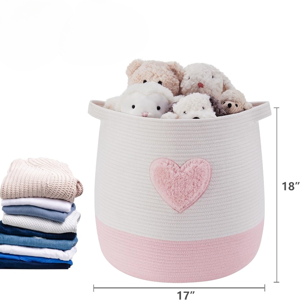 سلة الغسيل الوردية للأطفال الب - مراجعة Baby Nursery Laundry Basket وسعره