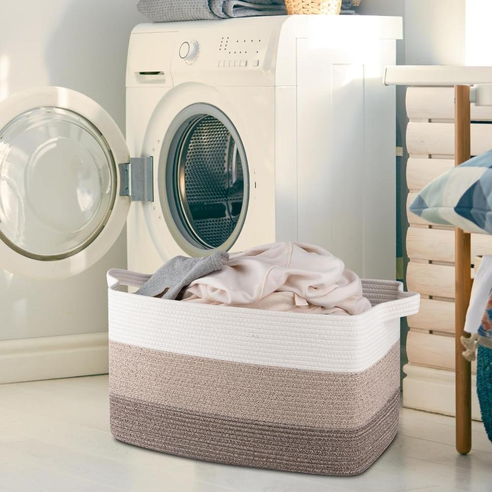سلة تخزين منسوجة كبيرة جدًا سع - مراجعة Baby Nursery Laundry Basket وسعره