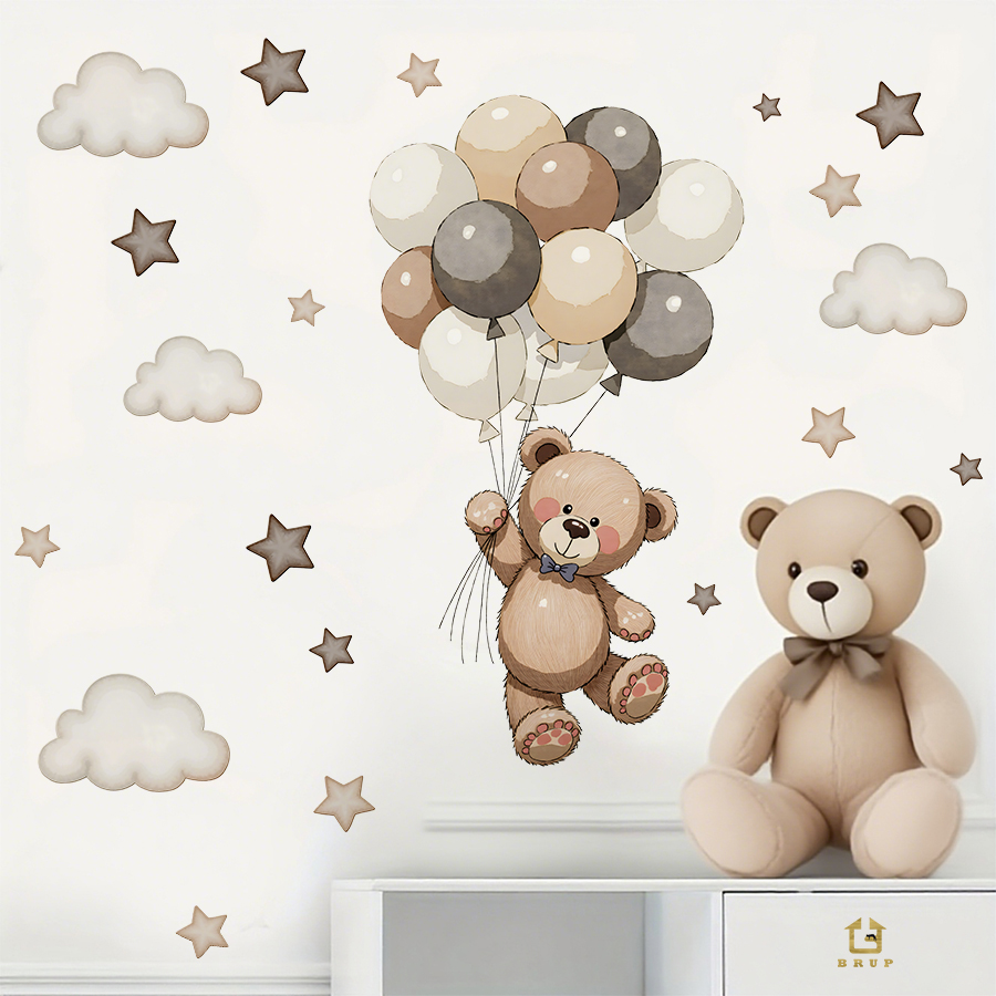 ملصقات حائط على شكل دمية دب را - مراجعة Baby Nursery Artwork وسعره