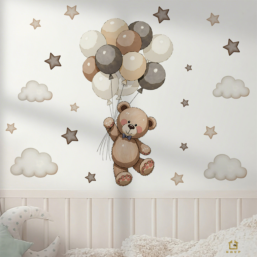 ملصقات حائط على شكل دمية دب را - مراجعة Baby Nursery Artwork وسعره