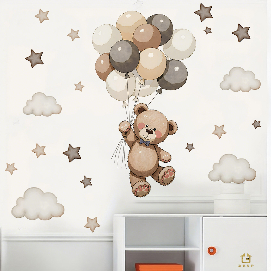 ملصقات حائط على شكل دمية دب را - مراجعة Baby Nursery Artwork وسعره