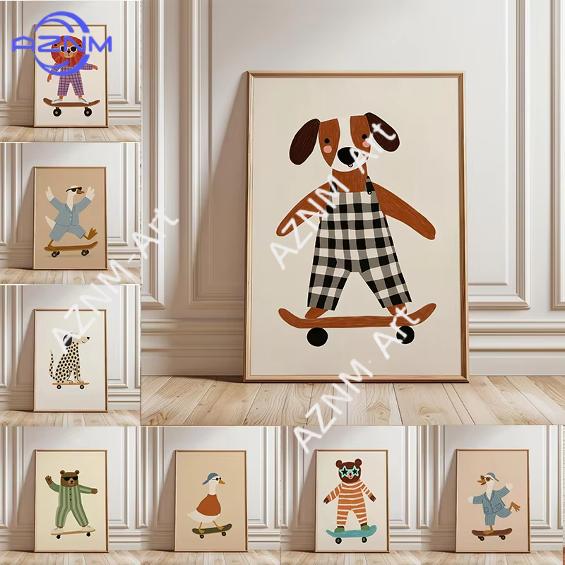 لوحة فنية مضحكة لحيوانات تمارس - مراجعة Baby Nursery Artwork وسعره