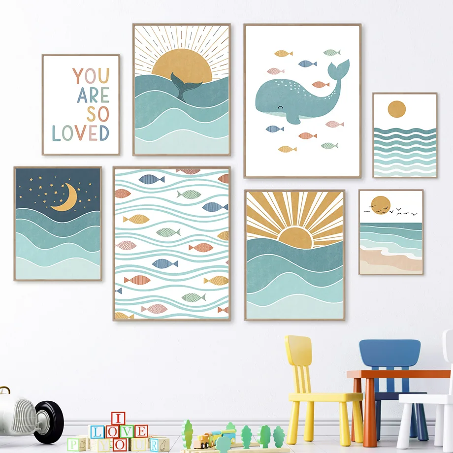 لوحة فنية جدارية بدون إطار، مط - مراجعة Baby Nursery Quotes Wall Art وسعره